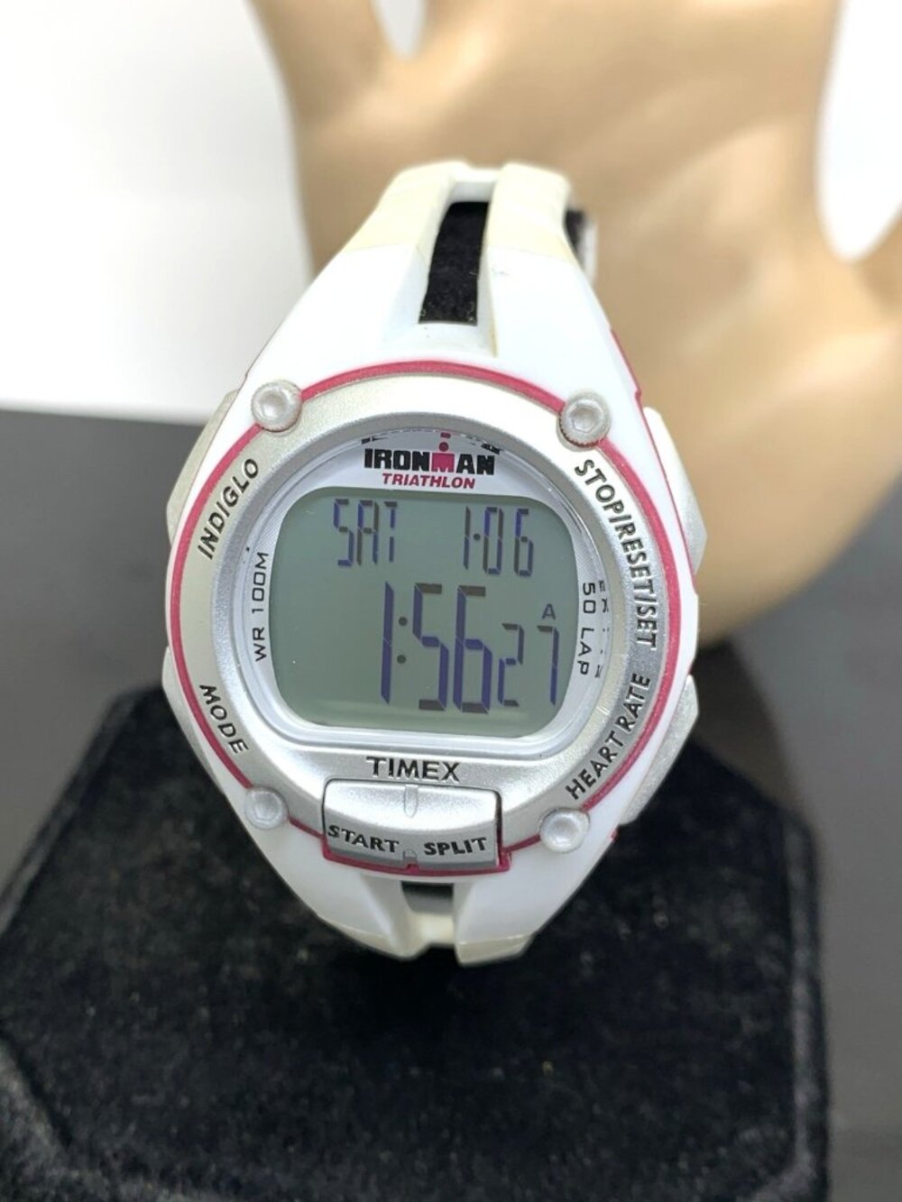 Timex Women's Watch T5K443 Ironman Triathlon Quartz Digital White Resin 36mm